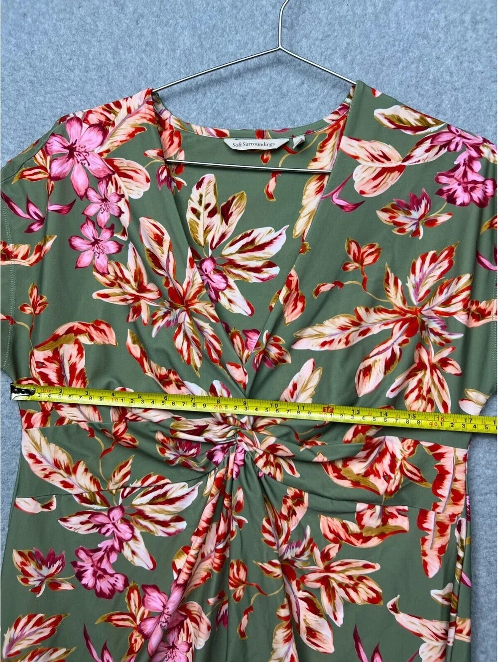 Soft Surroundings Women's Thalassa Swim Dress Cap Sleeve Size S Beach Summer
